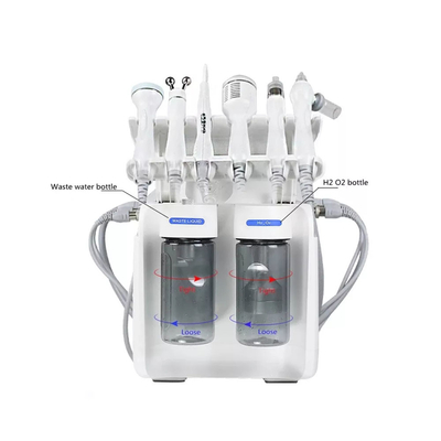 Gezichtsreinigingsmachine 6 in 1 zuurstof H2O2 Kleine bubbelgezichtsreinigingsmachine
